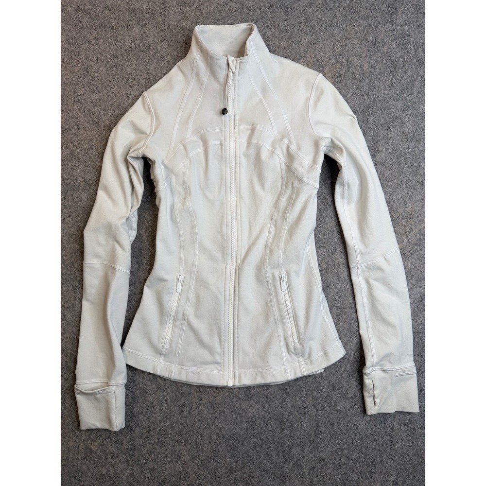 Lululemon Define Jacket Womens 4 White Full Zip Yoga Activewear
